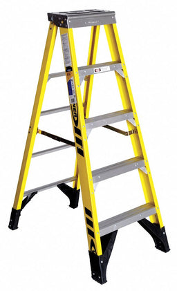 Stepladder Fiberglass 5 ft H 375 lb Cap