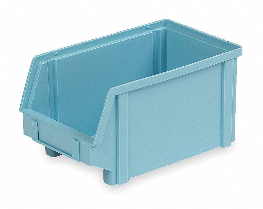 Hang and Stack Bin Light Blue PP 5 in