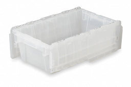 Attached Lid Ctr Translucent Solid HDPE