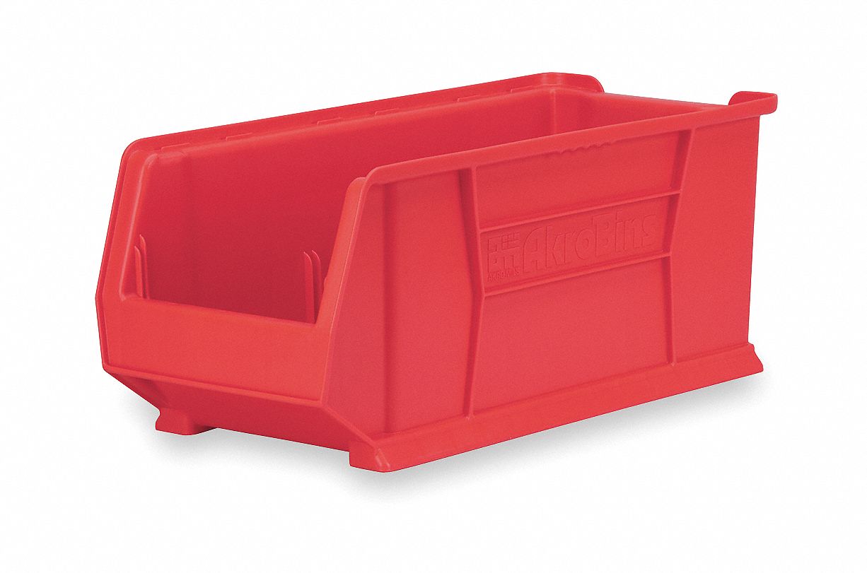 D5557 Super Size Bin Red Plastic 10 in