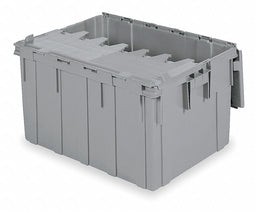 Attached Lid Ctr Gray Solid Ind Grd Poly