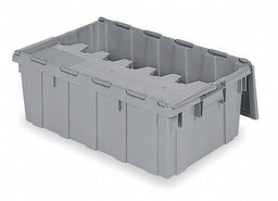 Attached Lid Ctr Gray Solid Ind Grd Poly