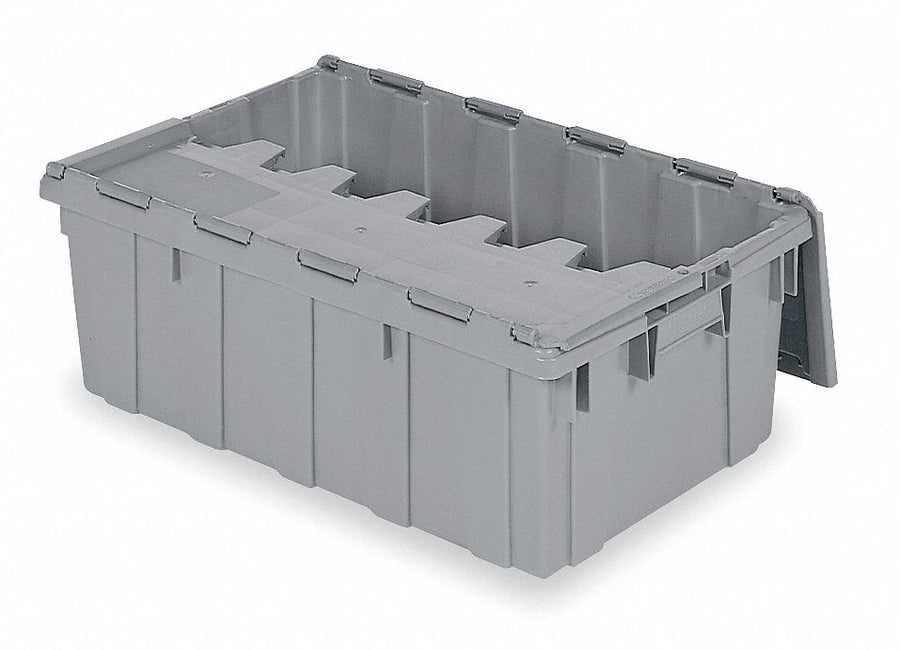 Attached Lid Ctr Gray Solid Ind Grd Poly