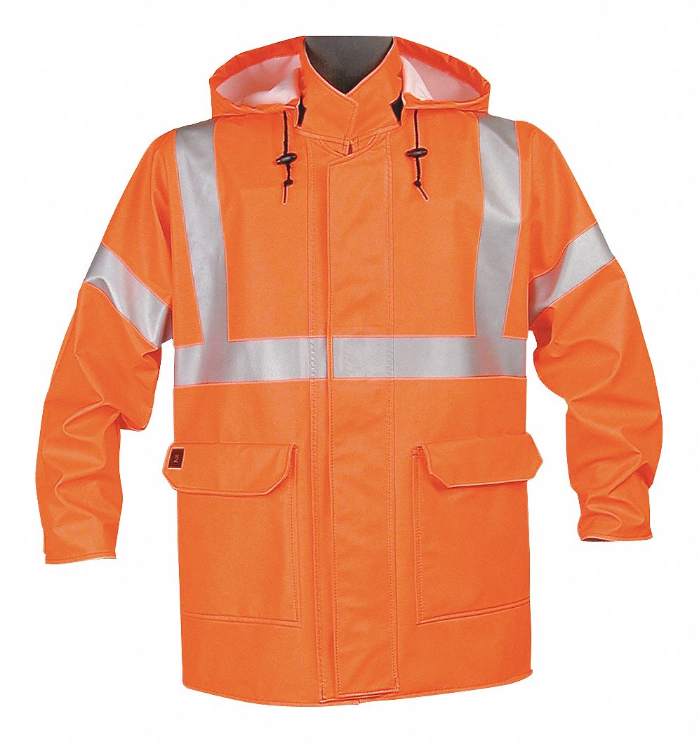D0649 Arc Flash Rain Jacket Cat 2 Orange 4XL