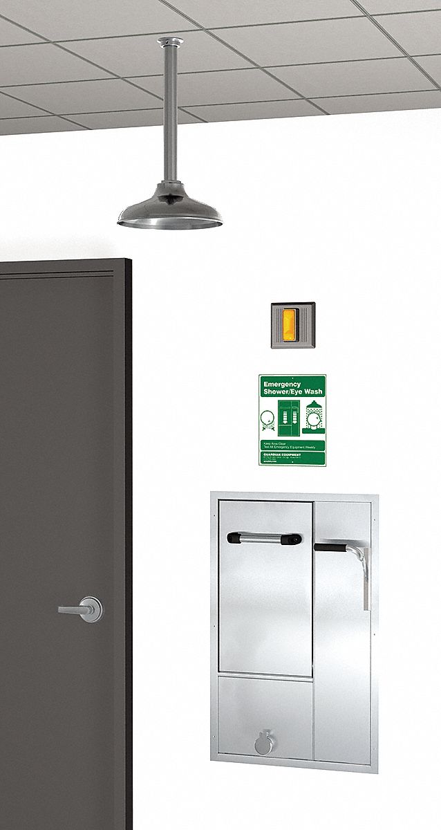 Drench Shower With Face/Eyewash Silver