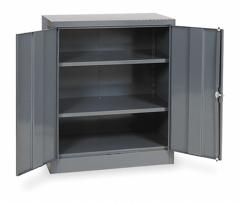 Storage Cabinet 42 x36 x18 Gray 2Shlv