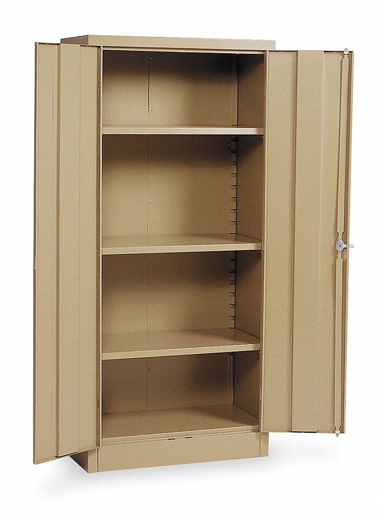 Storage Cabinet 66 x30 x15 Tan 3Shlv