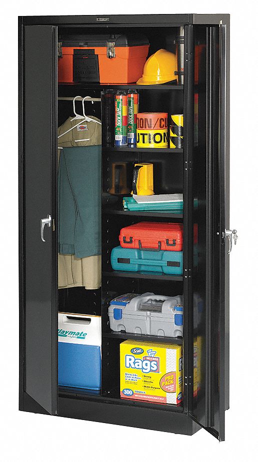 Storage Cabinet 78 x36 x24 Black 5Shlv