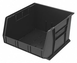 F8693 Hang and Stack Bin Black Plastic 11 in