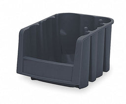 Stack and Nest Bin Black Solid Polymer