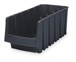 Stack and Nest Bin Black Solid Polymer