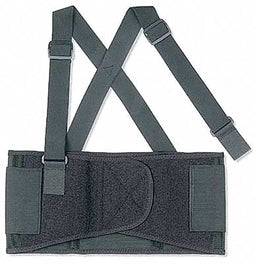 H9893 Back Support w/Suspenders Black XS
