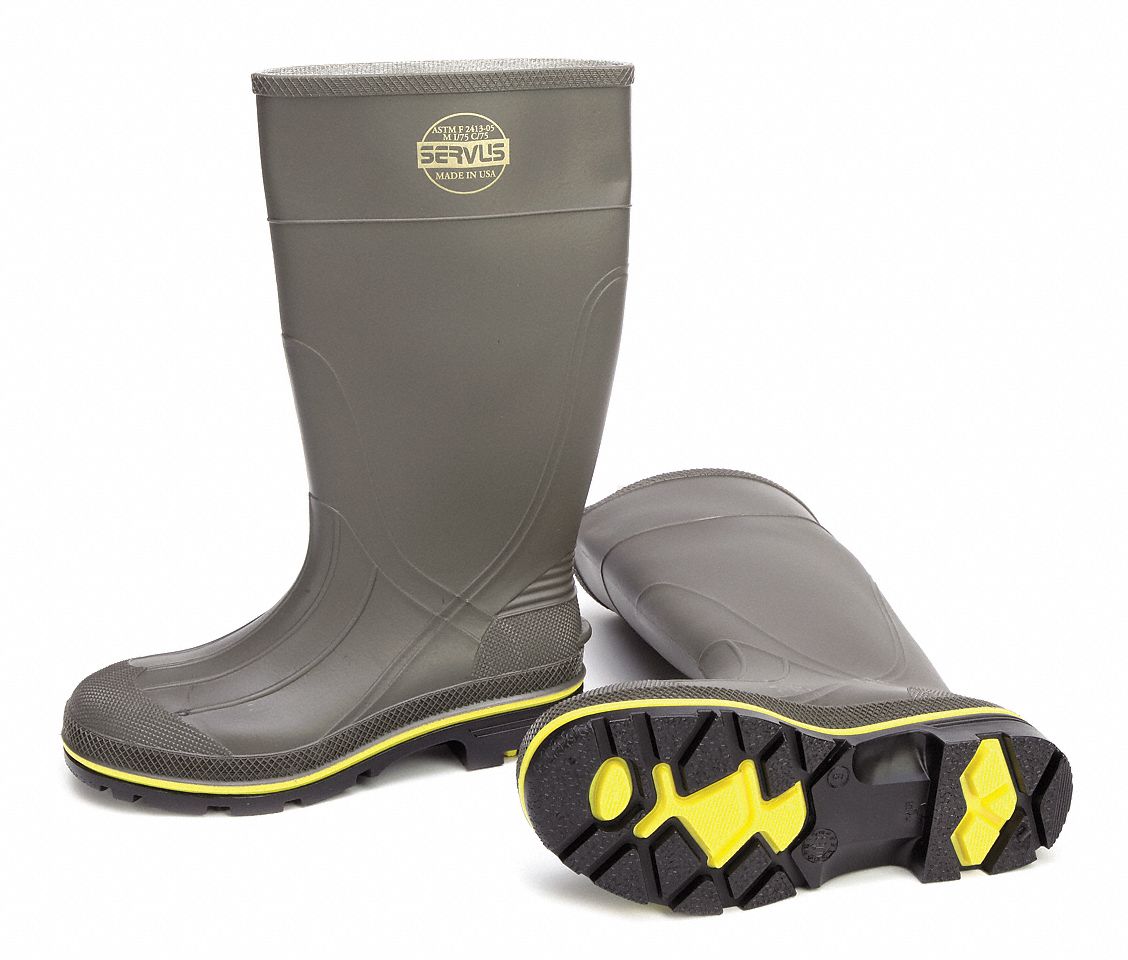 D0378 Rubber Boot Men s 7 Knee Gray PR