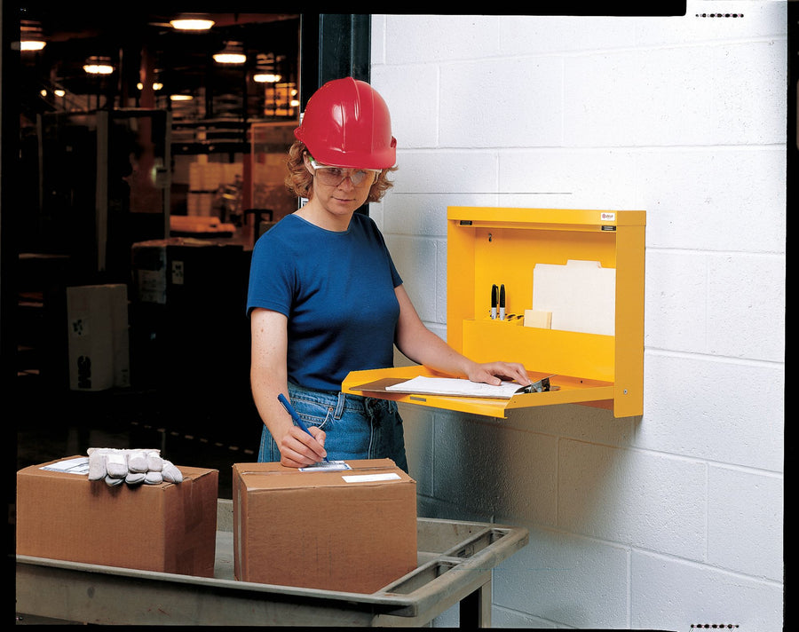 Folding Wall Mount Desk 16 3/8 H Red