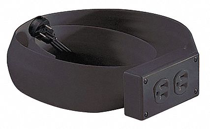 Covered Ext Cord 6ft 4 ft Covered Blk