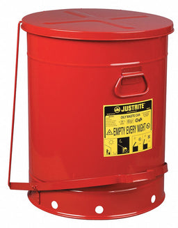E6822 Oily Waste Can 21 gal Steel Red
