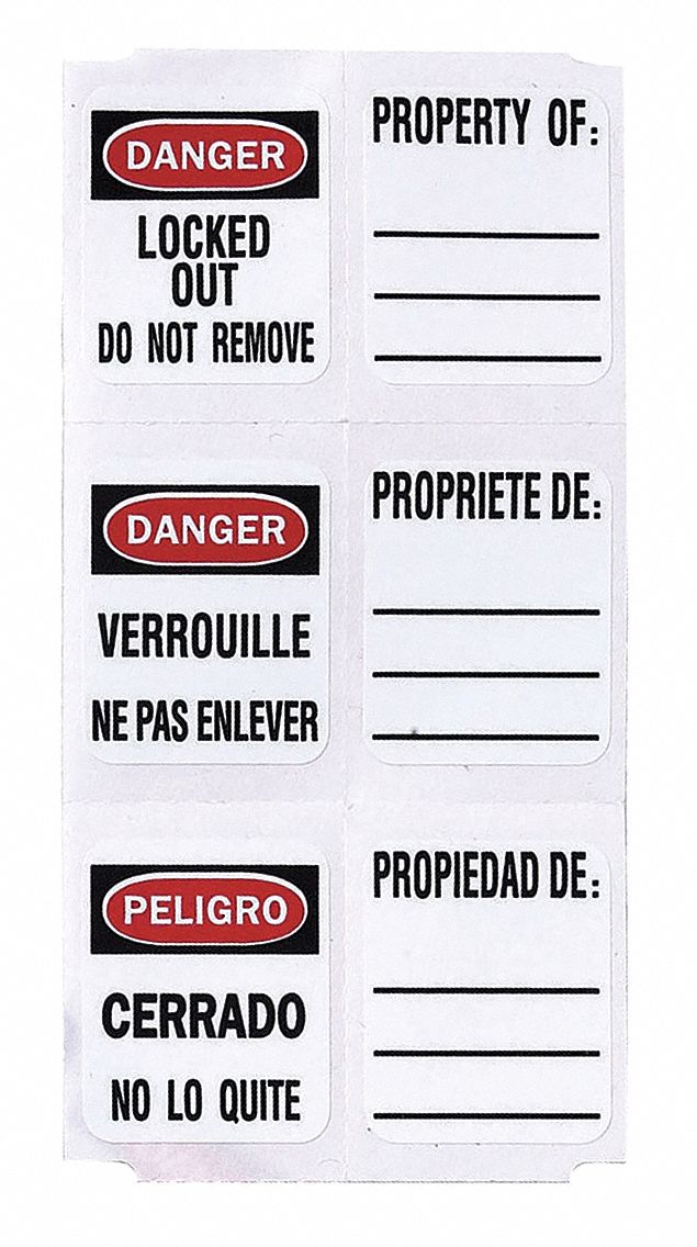Write On Padlock Lbe 1.25x1in Vinyl PK49