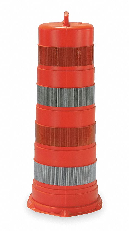 Traffic Barrel White/Orange