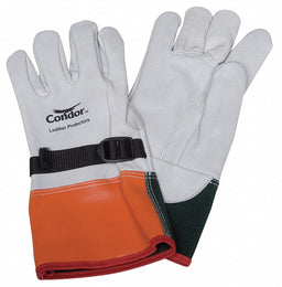 D1038 Elec. Glove Protector 7 Wht/Org/Grn PR