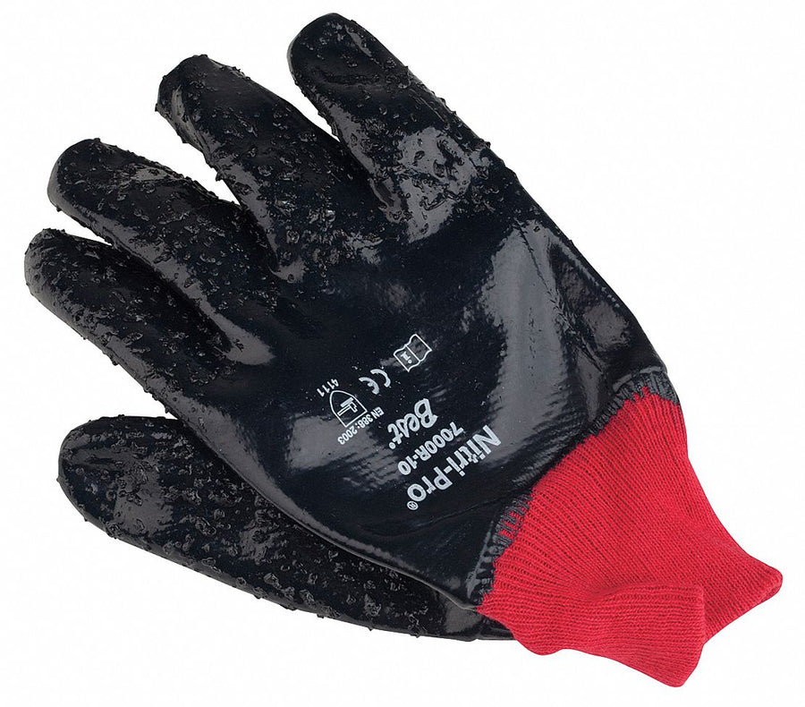 Coated Gloves Black/Red 10 PR