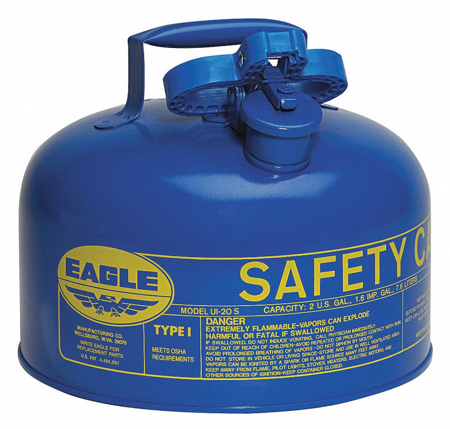 Type I Safety Can 2 gal Blue 9-1/2In H