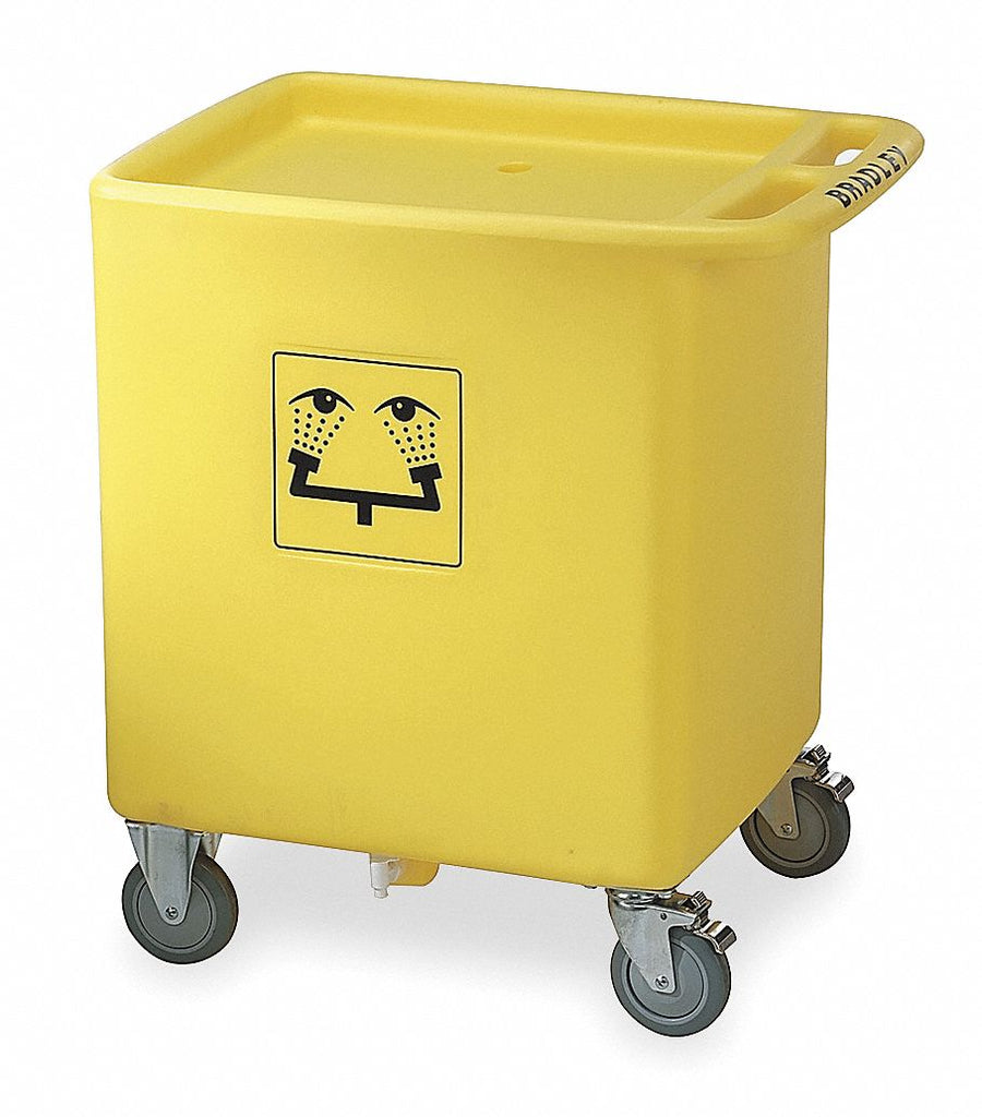 Eyewash Station Waste Container Yellow
