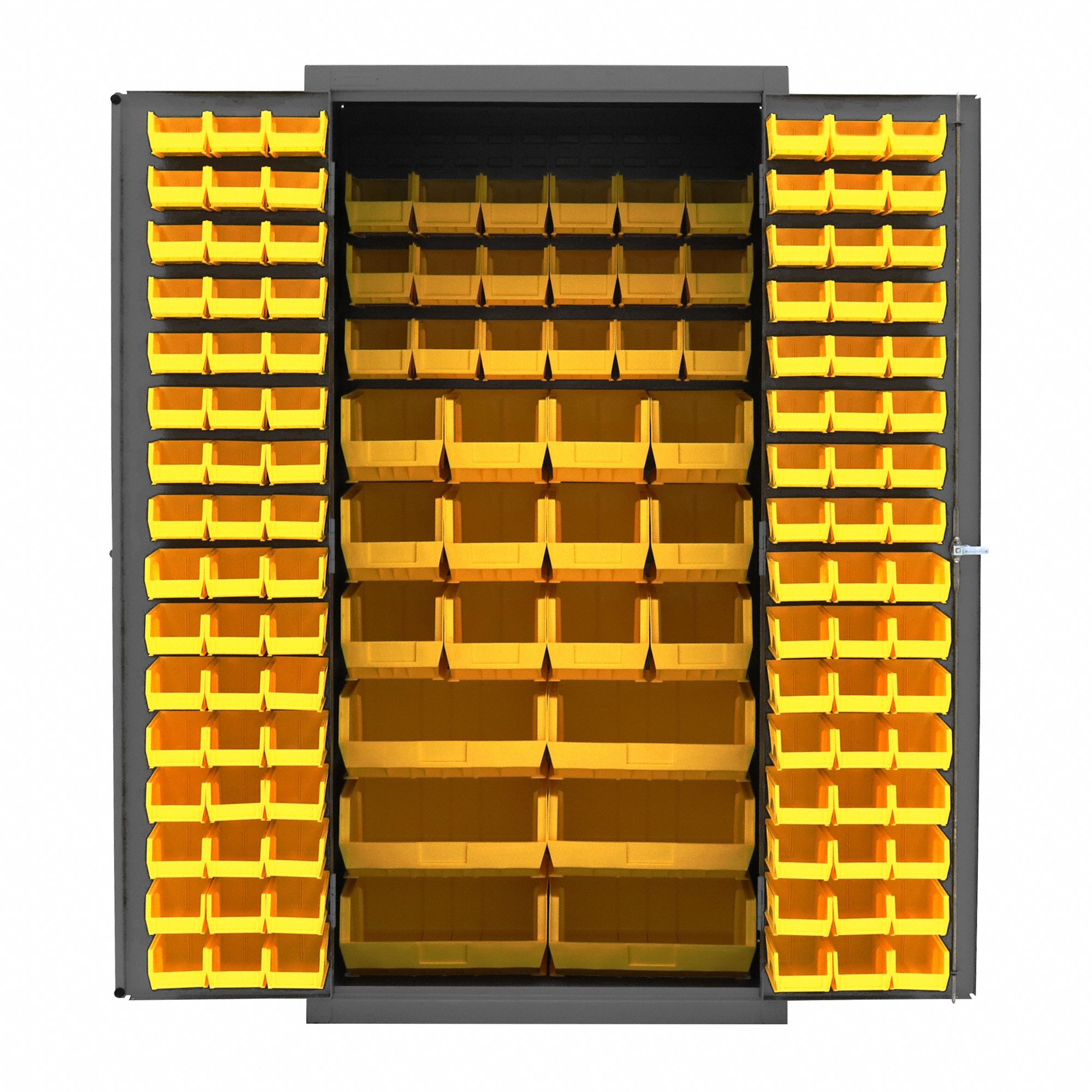 K4889 Bin Cabinet 72 x36 x24 Gray 132YlwBns