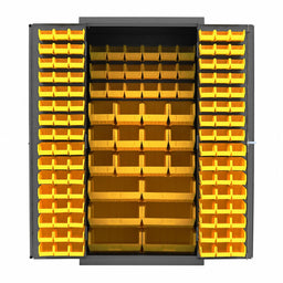 K4889 Bin Cabinet 72 x36 x24 Gray 132YlwBns