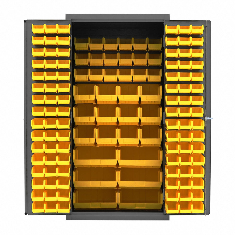 K4889 Bin Cabinet 72 x36 x24 Gray 132YlwBns