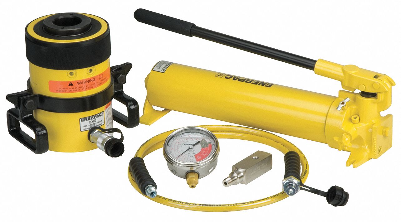Hollow Hydraulic Ram and Pump Set