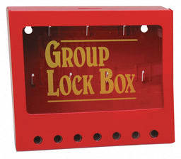Group Lockout Box 7 Locks Max Red