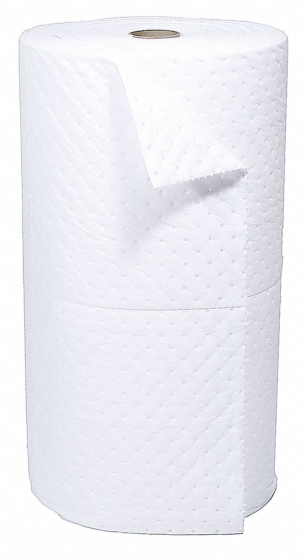 Absorbent Roll Oil-Based Liquids White