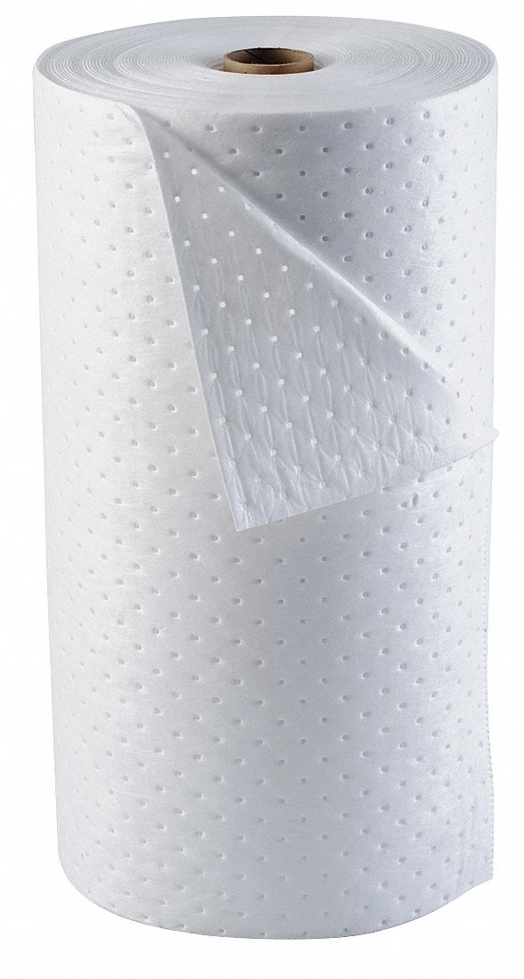 Absorbent Roll Oil-Based Liquids White