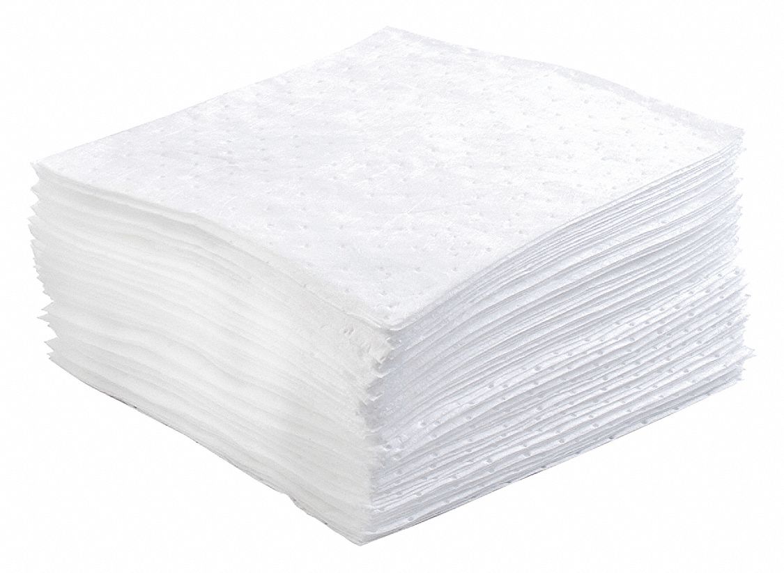 Absorb Pad Oil-Based Liquids White PK50