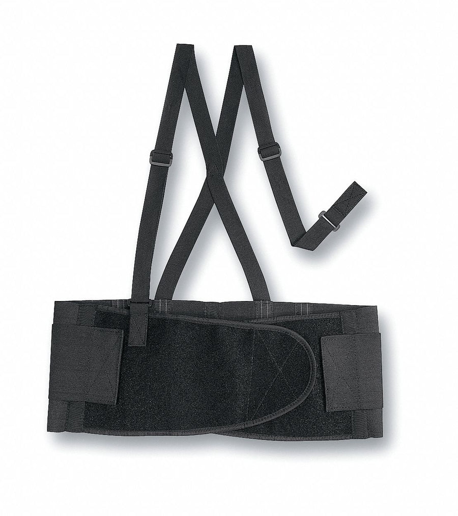 E0288 Back Support w/Suspenders Black S