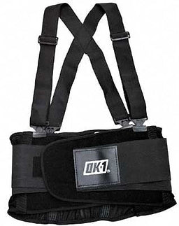 E0289 Back Support w/Suspenders Black 3XL