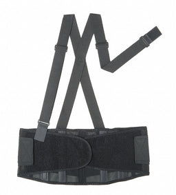 Back Support w/Stay Black Polyester XL