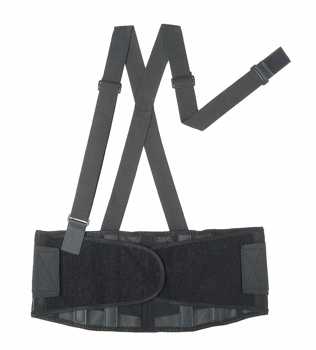 Back Support w/Stay Black Polyester 2XL