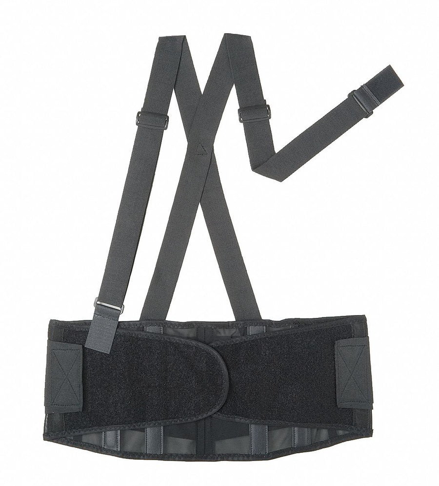 Back Support w/Stay Black Polyester 2XL