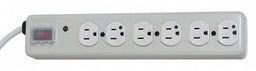 Surge Protector Strip 6 Outlet White
