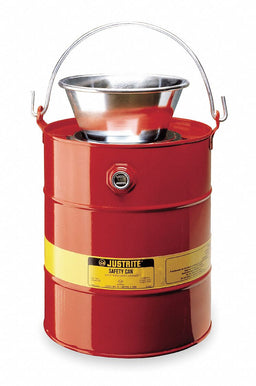 Drain Can 3 gal Red Galvanized Steel