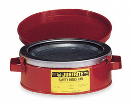 K8555 Bench Can 1 Qt. Galvanized Steel Red