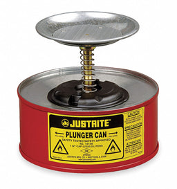 K8557 Plunger Can 1 qt. Galvanized Steel Red