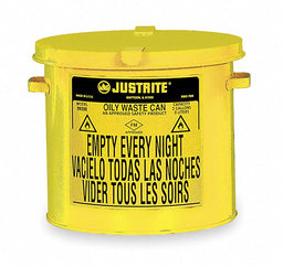 F0097 Countertop Oily Waste Can 2 gal Yellow