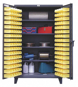 Bin Cabinet 78 x36 x24 Gray 96YlwBns