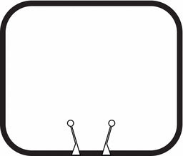 Traffic Cone Sign White Blank