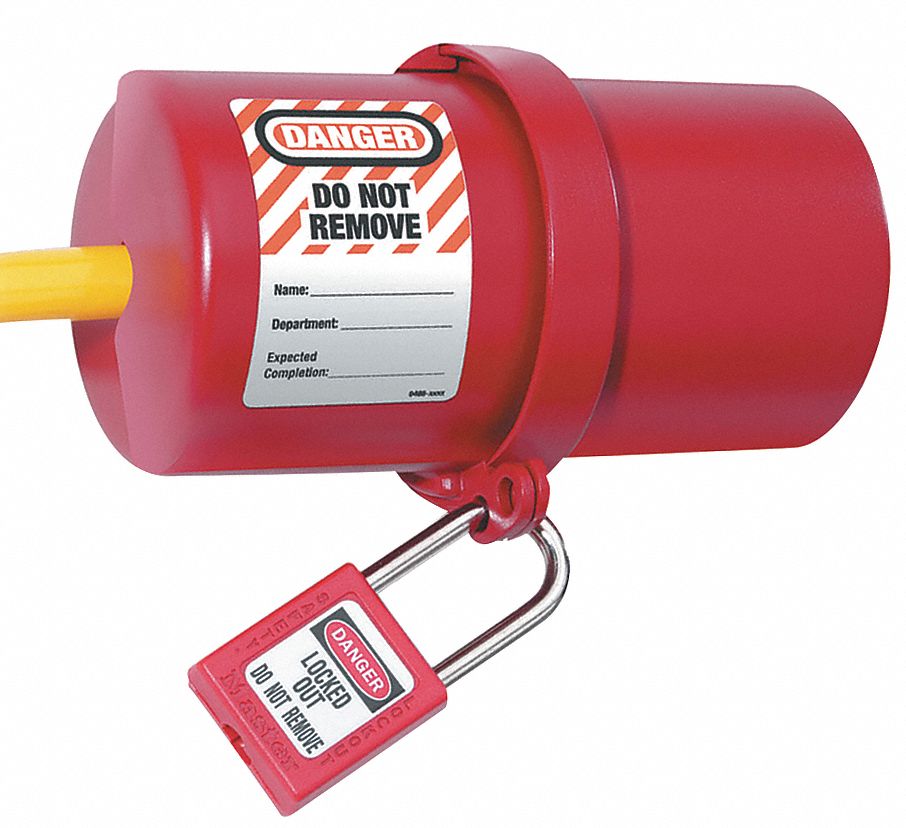 Plug Lockout Red 9/16In Shackle Dia.