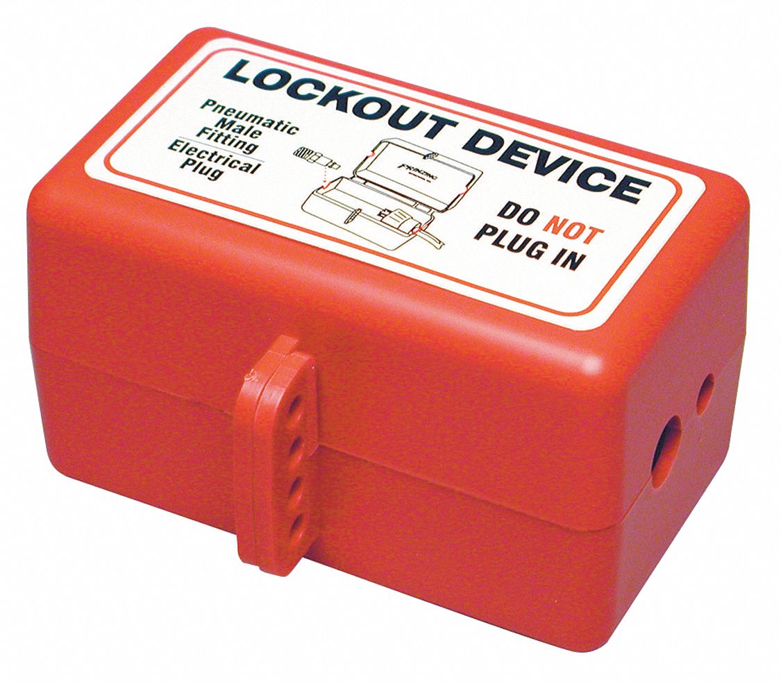 Plug Lockout Red 5/16In Shackle Dia.
