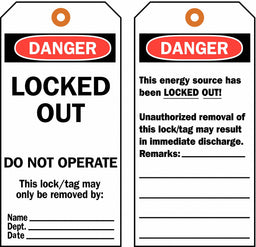 Danger Tag 5-3/4 x 3 In Cardstock PK25