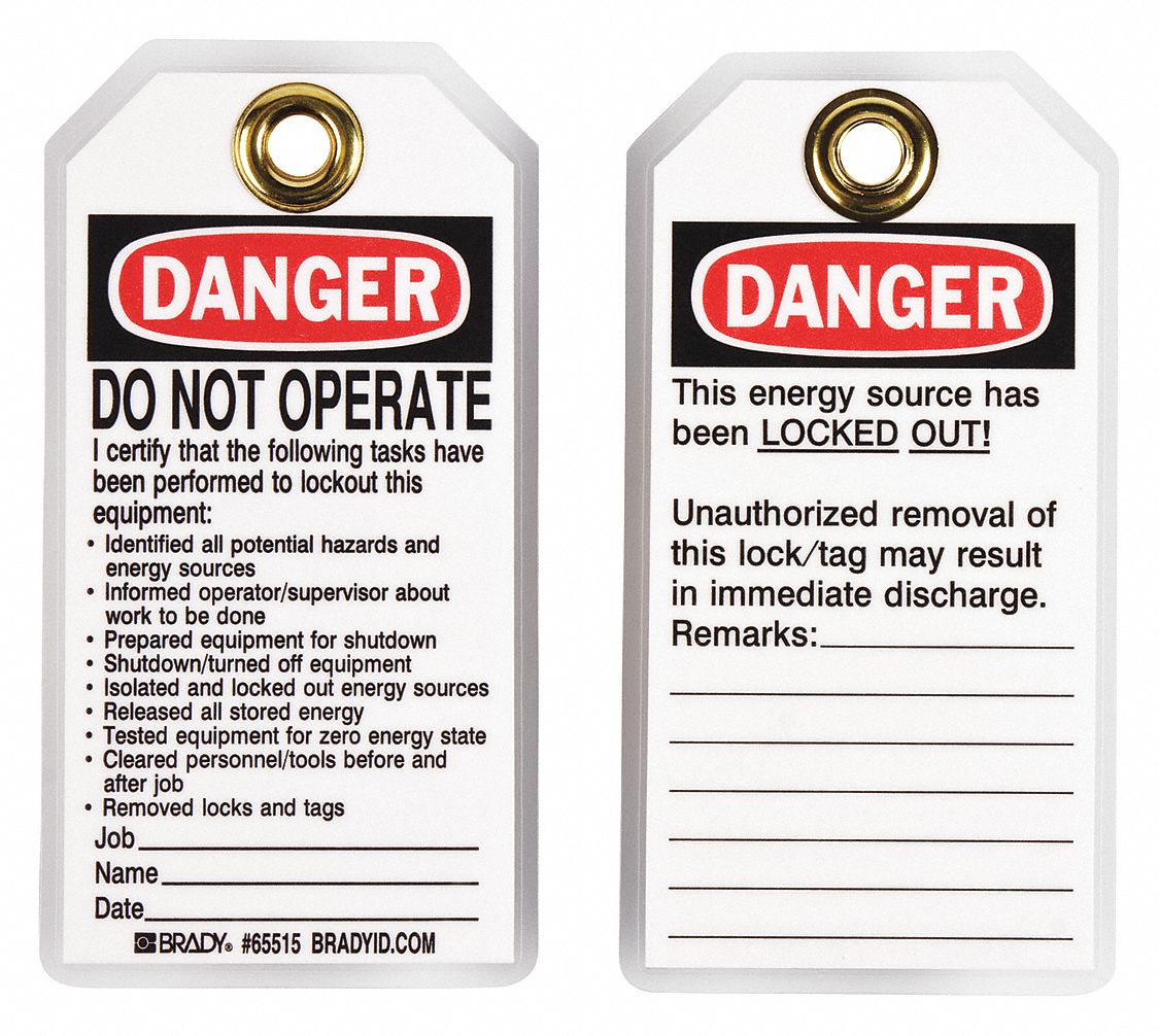 Danger Tag 5-1/2 x 3 In Hd Polyest PK25